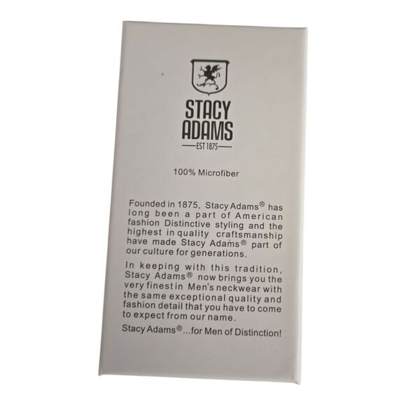 STACY ADAMS NAVY BURGUNDY POLKA DOT FASHION BOXED BOW TIE & POCKET SQUARE SET. - Picture 6 of 6